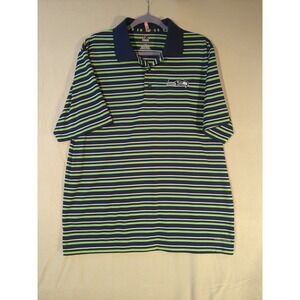 Majestic Cool Base Men's‎ Large Seattle Seahawks Striped Polo NFL